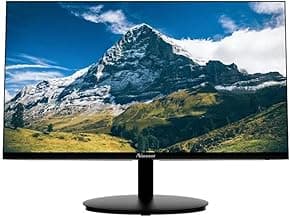 22 Inch Monitor with HDMI VGA Port, 1080P 75Hz Full HD VA LED Ultra Thin Bezel Display, Flicker-Free, Blue Light Filter, Built-in Speakers, Tilt Adjustment
