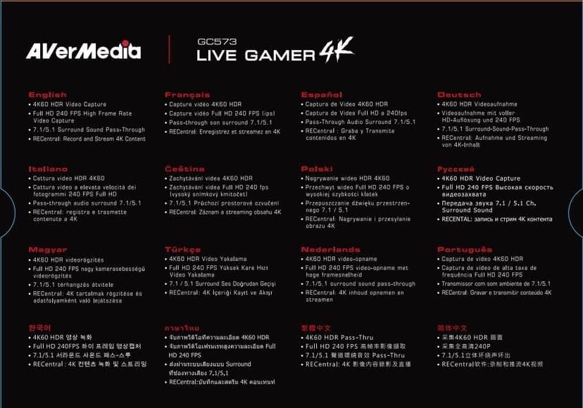 AVerMedia GC573 Live Gamer 4K, Internal Capture Card, Stream and Record 4K60 HDR10 with ultra-low latency on PS5, PS4 Pro, Xbox Series X/S, Xbox One X, in OBS, Twitch, YouTube