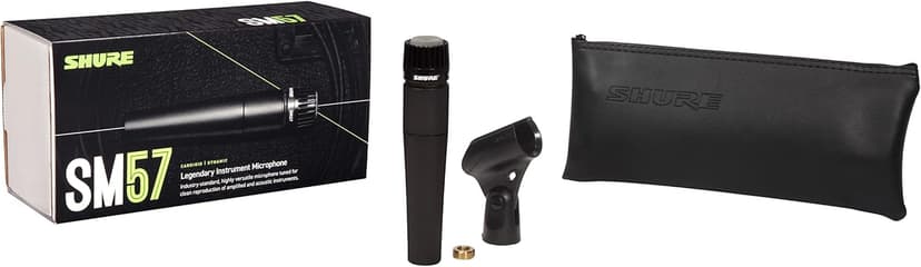 Shure SM57 Pro XLR Dynamic Microphone - Professional Studio & Live Performance Cardioid Mic for Instruments, Recording for Drums, Percussion, & Instrument Amplifier Miking (SM57-LC)