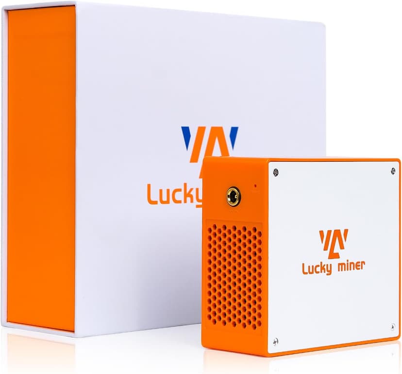 Litecoin, Dogecoin Miner Lucky Miner LG07 Scrypt Algorithm ASIC Miner 11MH/S 2.4GHz WiFi or Hotspot Quiet Include PSU, Crypto Mining Machine for Home Use，Orange