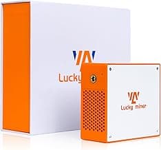 Litecoin, Dogecoin Miner Lucky Miner LG07 Scrypt Algorithm ASIC Miner 11MH/S 2.4GHz WiFi or Hotspot Quiet Include PSU, Crypto Mining Machine for Home Use，Orange