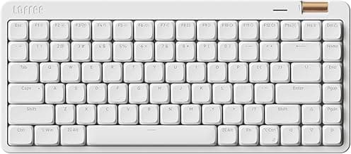 Flow Lite 84 Keys Low Profile Mechanical Keyboard, 75% Swappable Rechargeable Wireless Keyboard with 2.4G Receiver, Bluetooth and Wired Connection for Windows, Mac/Specter Linear Switches (Off-White)