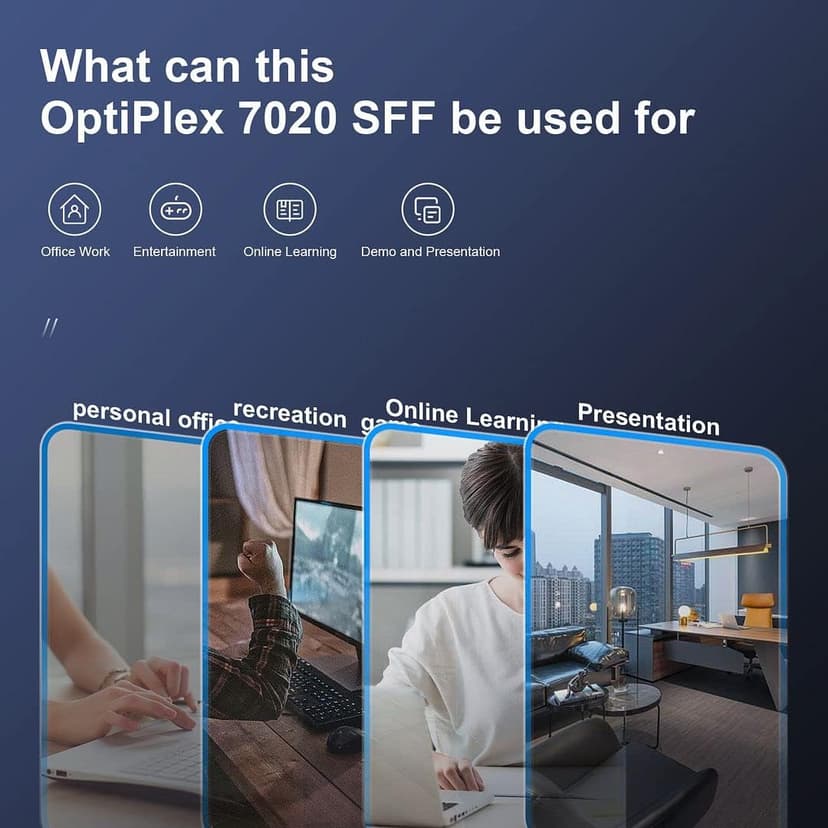 Dell OptiPlex 7020 Desktop Computer, 16GB Ram 256GB SSD, Intel Quad Core i7 4790 up to 4.0GHz, AC8260 Built-in WiFi 5, Dual Monitor Supported, DVD-RW HDMI Windows 10 Pro (Renewed)