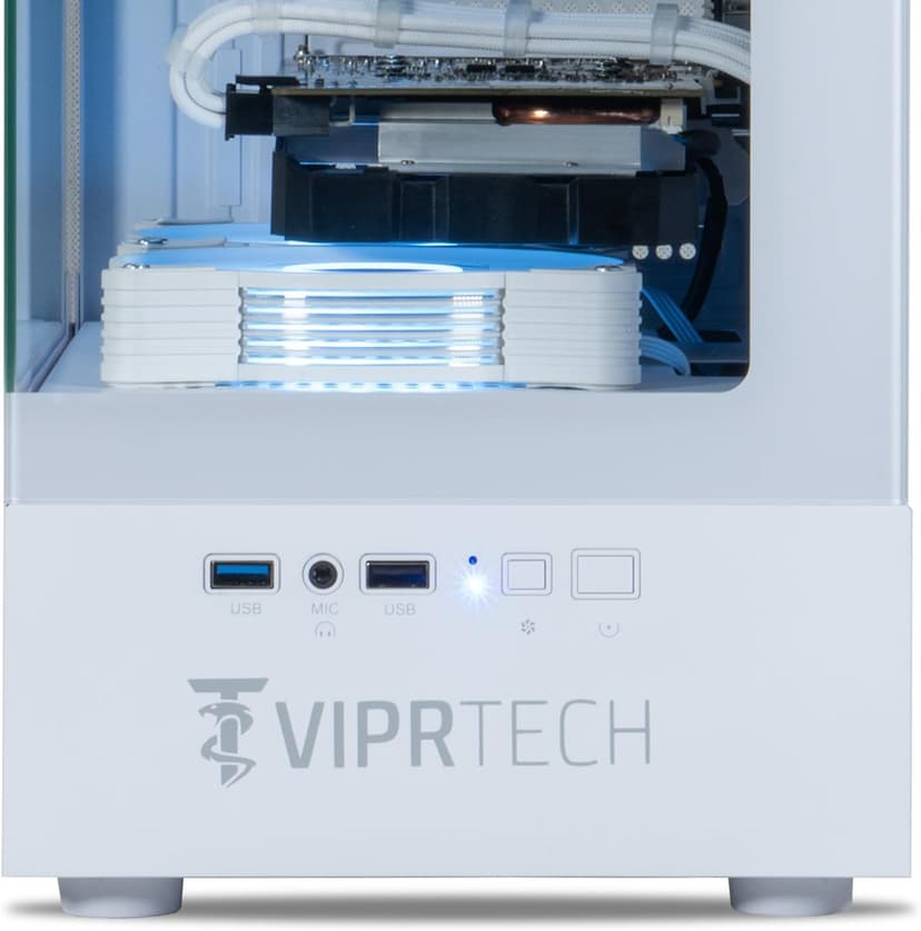 ViprTech Stryker 1.0 Gaming PC - Intel i5-9400F (4.1GHz Turbo), AMD RX 580 8GB, 32GB DDR4 3200, 1TB NVMe SSD, WiFi BT, Win 11 Pro, RGB, Desktop Computer Prebuilt, White