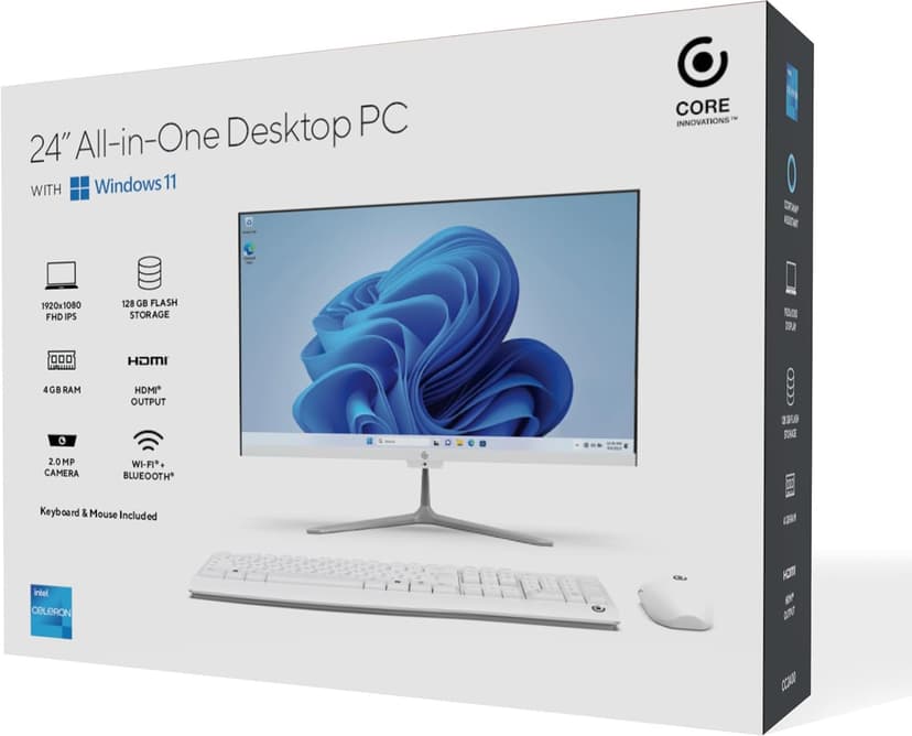 Core Innovations 24" All-in-One Desktop PC with Windows 11