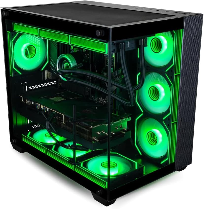 Panorama XL RTX 5090 Gaming Desktop - Intel Core Ultra 9 285K, 192GB DDR5 RAM, 4TB NVMe 9100 Pro Gen5 SSD, 10TB HDD, WiFi 6E, HDMI, Windows 11 Pro - Best 2025 RGB Prebuilt Tower Computer for Gamers