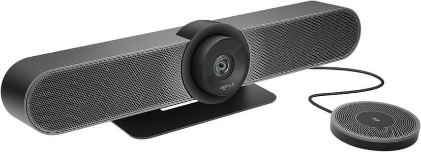 Logitech MeetUp Video Conferencing System, Ultra HD 4K/1080p/720p, 3 Microphones/Adjustable Speakers, Wide Field of View 120°, PC/Mac/Laptop/Macbook/Tablet - Black
