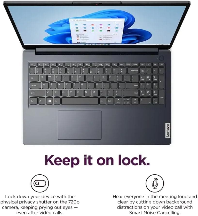 Lenovo Ideapad 1 15.6" HD Laptop, Intel Celeron N4500, 4GB DDR4, 128GB eMMC, W11HS, One-Year Microsoft Office 365, Abyss Blue, 82LX00D3US