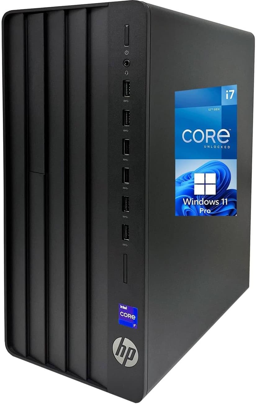 HP 290 G9 Pro Tower Desktop, Intel Core i7-12700K, 32GB RAM, 1TB NVMe SSD, USB C, HDMI, VGA, Built in Wi-Fi, Bluetooth, Windows 11 Pro, Black Computer