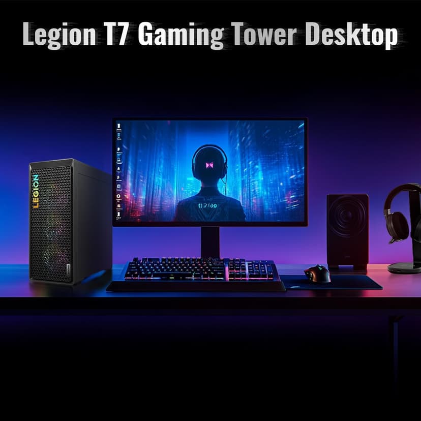 Lenovo Legion Tower 7i Gen 8 Intel i9-14900KF, NVIDIA GeForce RTX 4080 Super Premium Gaming Desktop, 64GB DDR5, 4TB SSD, RGB Light, Wired M&KB, Wi-Fi 6, Bundle USB-C Travel Hub Gen2 Dock