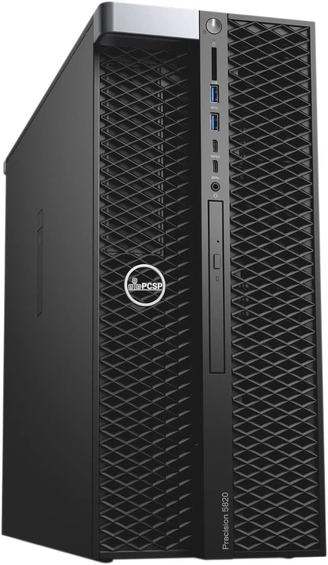 PCSP Precision 5820 Tower Workstation - Intel Xeon W-2125 4.0GHz (4.5GHz Turbo) 4 Core Processor, 32GB DDR4 Memory, 1TB NVMe SSD, Quadro P2000, Windows 11 Pro (Renewed)