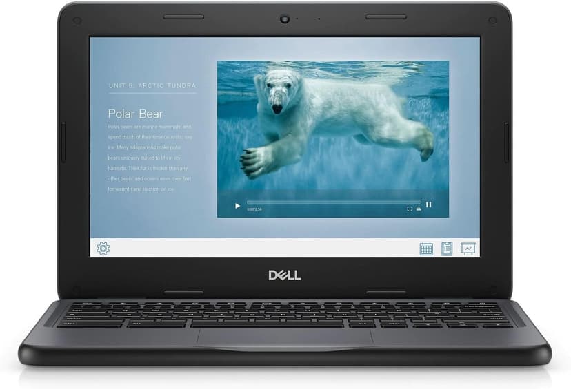 Dell Chromebook 11 3100 11.6"" Touchscreen Chromebook - HD - 1366 x 768 - Celeron - 4GB RAM - 32GB Flash Memory, Black (Renewed)