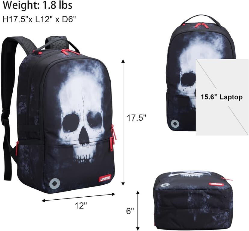 UNIKER Travel Laptop Backpack,Graffiti Backpack for Work,Men Daypacks Black,Designer Laptop Bag for 15.6 Inch,College Backpack Call of Duty Gamers