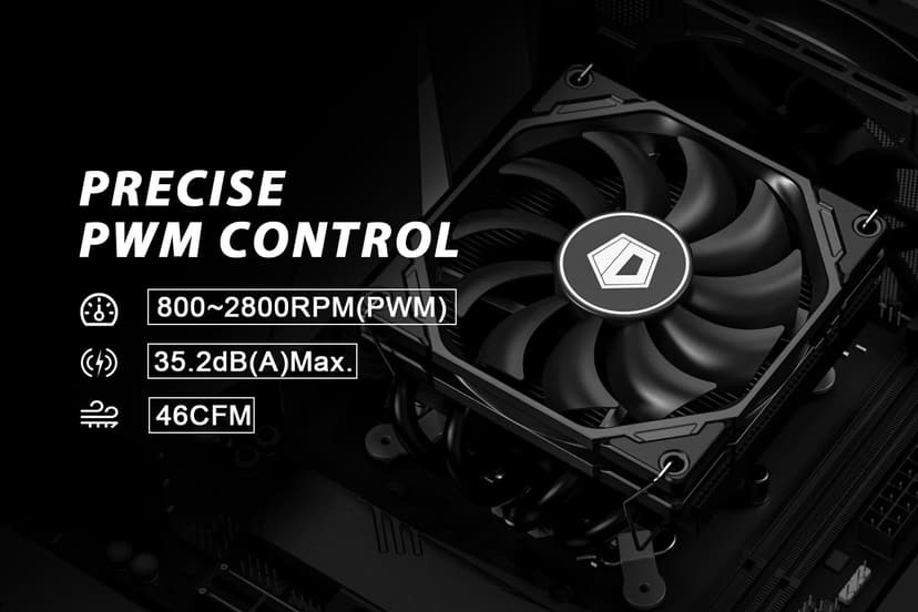 ID-COOLING IS-40X V3 45mm Height Low Profile CPU Cooler 4 Heatpipes CPU Air Cooler with 15mm Thickness Slim Fan Support Intel LGA1700/1200/115X; AMD AM5/AM4 For Desktop