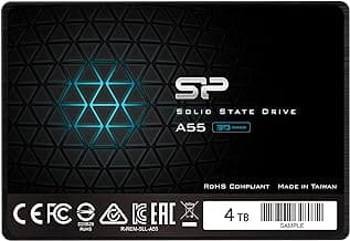 SP Silicon Power 4TB SSD 3D NAND A55 SLC Cache Performance Boost SATA III 2.5'' 7mm (0.28'') Internal Solid State Drive (SP004TBSS3A55S25)