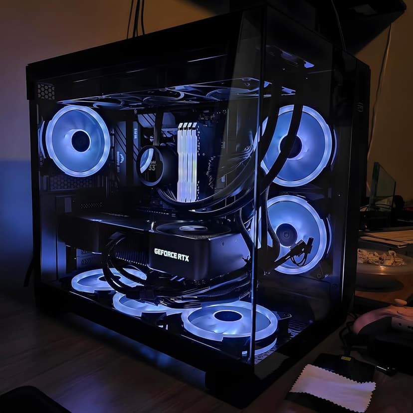 PCCOOLER C3T500 ARGB PC Case Mid Tower Desktop Computer Gaming Superior Case for ATX/M-ATX/ITX with 6 ARGB Case Fans,Column-Free Design,360MM Radiator&400MM GPU Support,Easy Installation (Black)