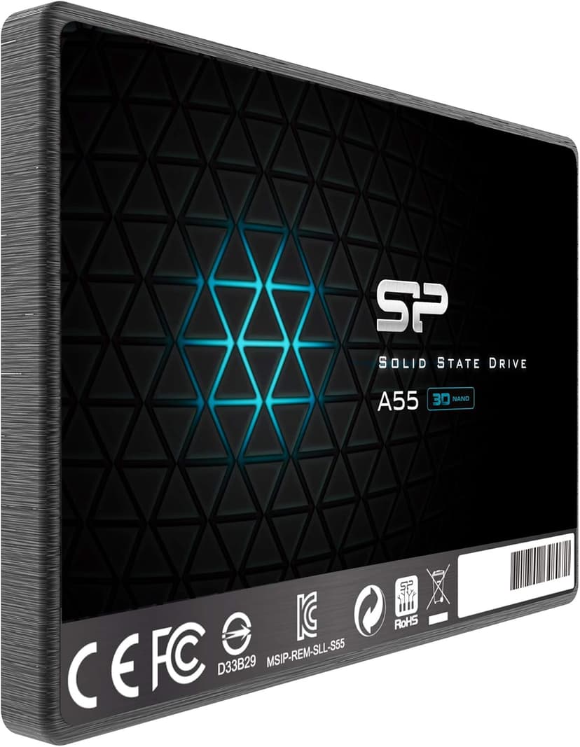 SP Silicon Power 4TB SSD 3D NAND A55 SLC Cache Performance Boost SATA III 2.5'' 7mm (0.28'') Internal Solid State Drive (SP004TBSS3A55S25)
