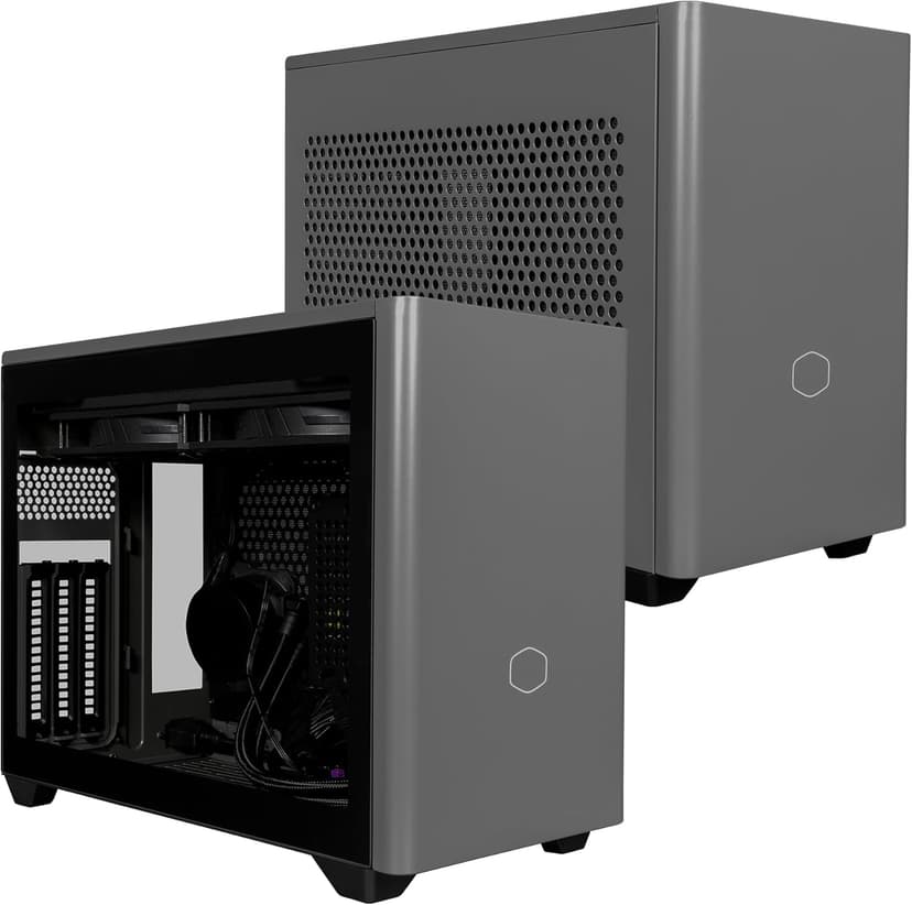 Cooler Master NR200P MAX V2 Mini-ITX PC Case, Top-Mount 280mm AIO, 357mm Vertical GPU Mount, V850W SFX Gold PSU, 90° 12VHPWR, 600W PCIe 5.1, Compatible RTX 5090, RX 7090 XT, Tempered Glass, DIY