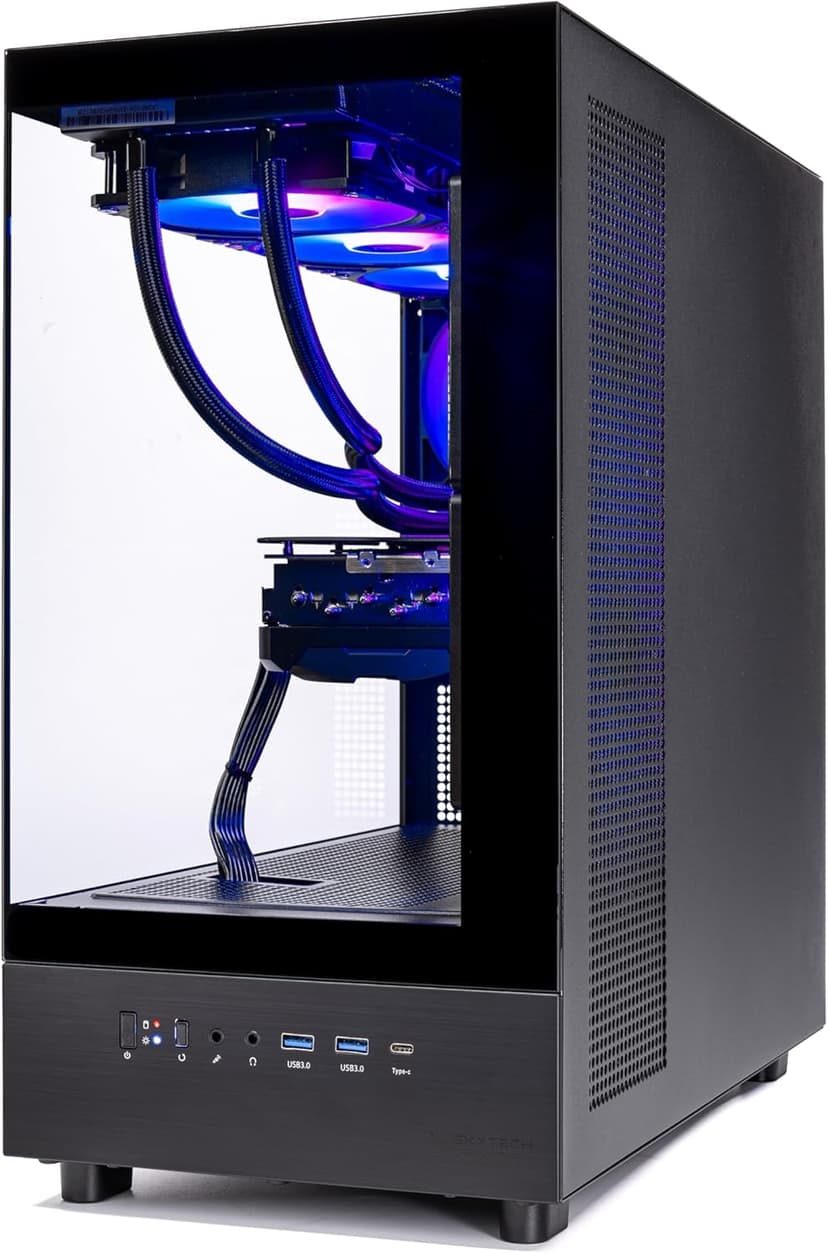 Skytech Gaming Azure 3 Desktop PC, Ryzen 7 9700X 3.8 GHz (5.5GHz Turbo), NVIDIA RTX 5060 Ti 16GB, 2TB Gen4 NVMe SSD, 32GB DDR5 RAM 5200 RGB, 850W Gold ATX 3 PSU, 360mm ARGB AIO, Wi-Fi, Win 11