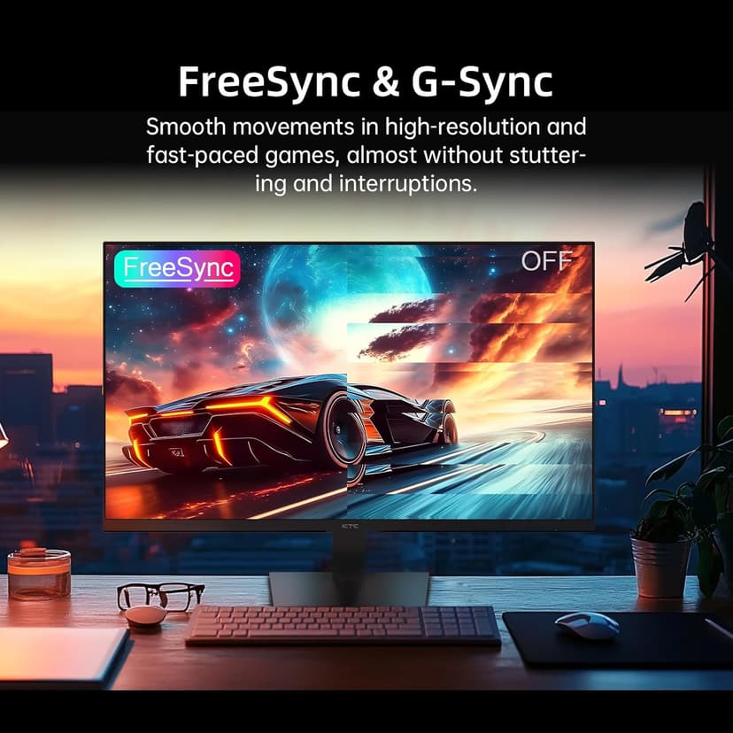 24 inch Monitor - 1080P Monitor, 100Hz FreeSync Gaming Moniter with HDR10,VESA Mountable, Adjustable Tilt, ZeroFrame Design, HDMI,VGA,Earphone Ports, PC Monitors for Office