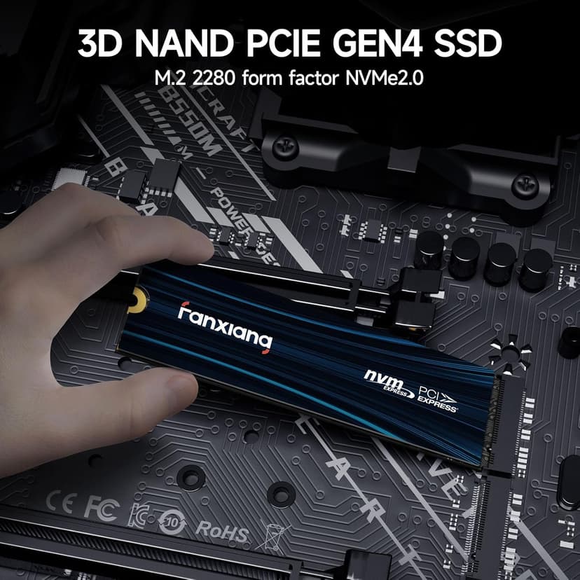 2TB NVMe SSD PCIe Gen 4 Gaming SSD for PS5, Up to 7100MB/s M.2 2280 SSD Compatible with PS5 Storage Expansion, Internal Solid State Drive for Gamers, Professionals, Creators S880E