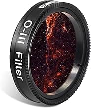 Astromania 1.25" O-III Filter - Enhances Contrast During Visual Observation of Gaseous and Planetary Nebulae in All Sky Conditions, The Veil, Ring, Dumbbell and Orion Nebula, Among Many Other Objects
