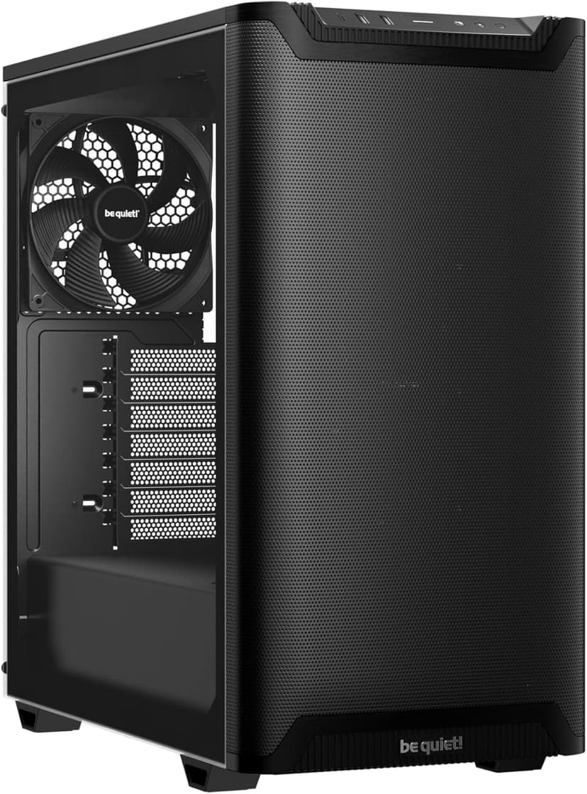 be quiet! Pure Base 501 Black PC case | 2 Preinstalled Quiet Fans | Mid Case | USB 3.2 Gen | Airflow | BGW74
