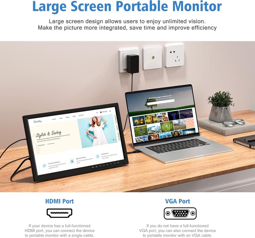 15.6-inch HD LED Monitor for Office and Home use