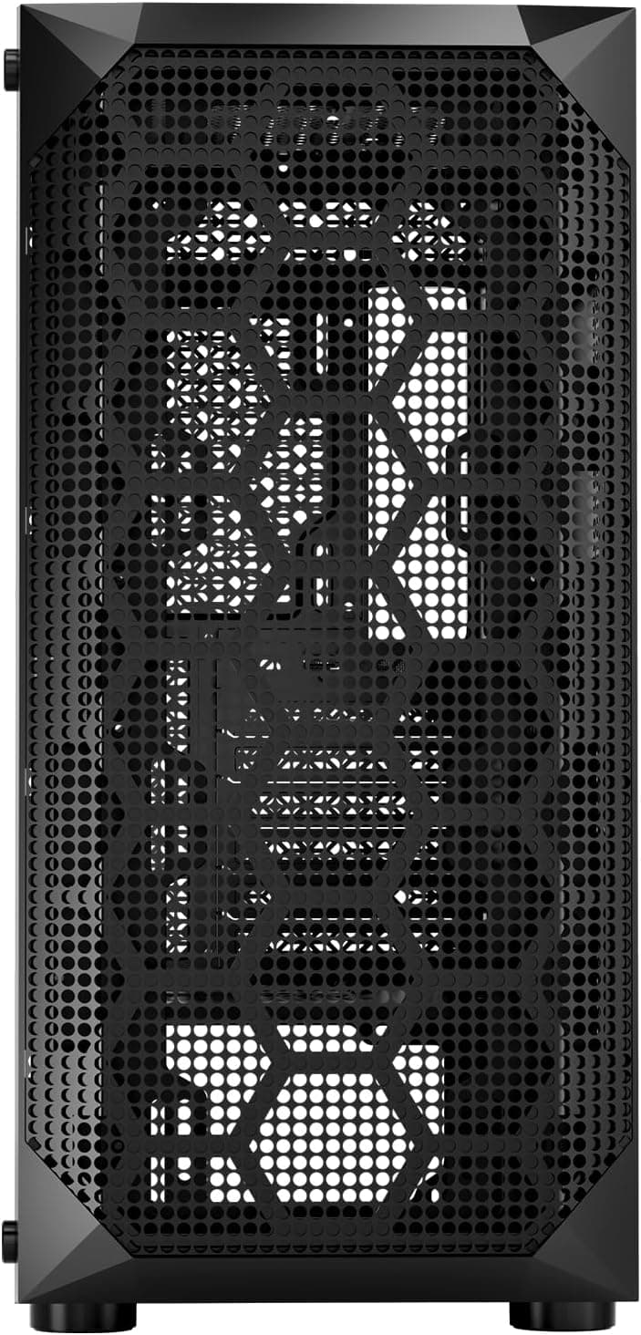 VEVOR PC Gaming Case, Full-Tower, Computer Case with High-Airflow Panel, Magnetic Dust Filter, 3 x 140mm PWM Fans, Cable Management, for GPU up to 410mm in Length, Compatible with E-ATX/ATX/ITX