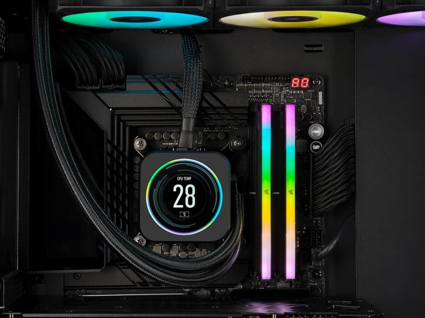 CORSAIR VENGEANCE RGB DDR5 RAM 32GB (2x16GB) 7000MHz CL34 Intel XMP iCUE Compatible Computer Memory - Black (CMH32GX5M2X7000C34)