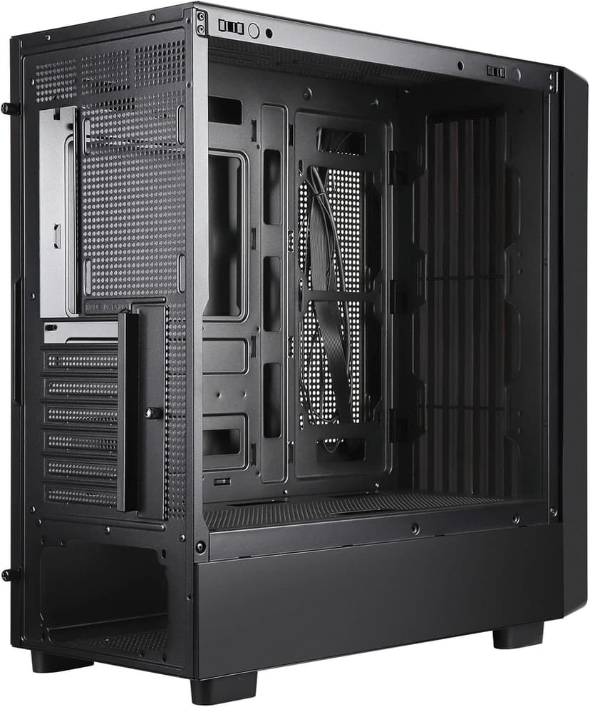 D1 Tempered Glass PC Case Meshify - Walnut Wood Front - Mesh and Glass Side Panel - Can Build in Up to 12 ARGB PWM Fans - High Airflow Mid Tower PC Gaming Case for ATX/mATX/ITX Motherboards Black