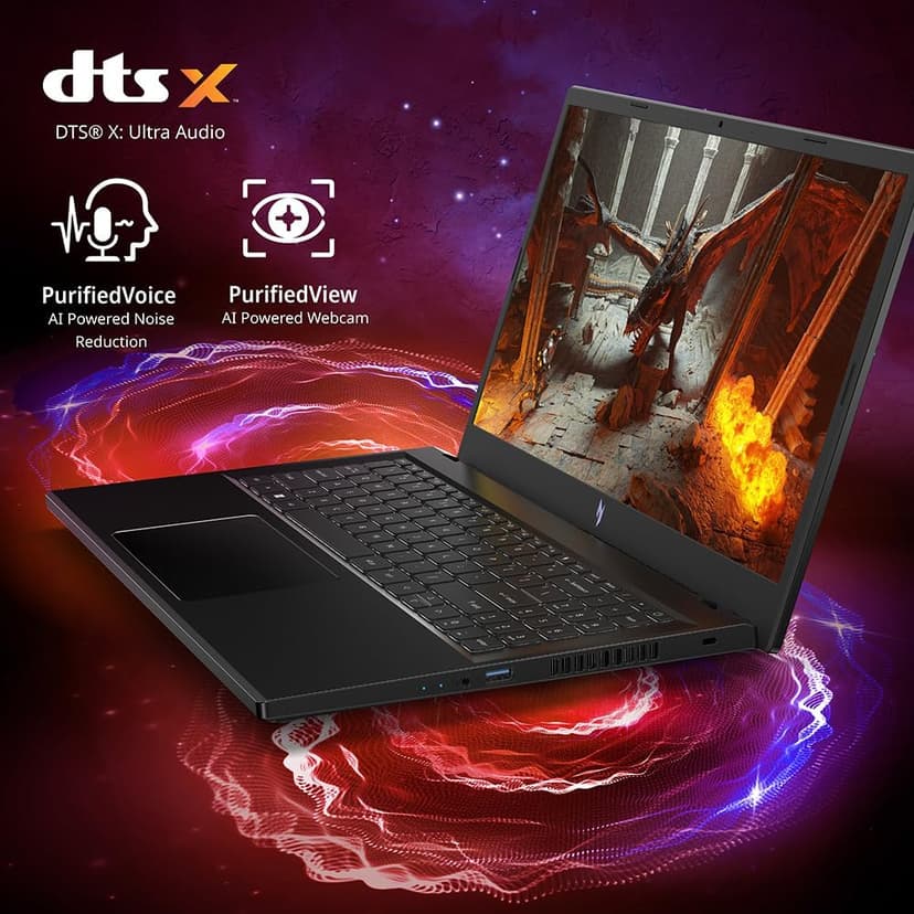 acer Nitro V Gaming Laptop | AMD Ryzen 5 7535HS Hexa-Core Processor | NVIDIA GeForce RTX 4050 Laptop GPU | 15.6" FHD IPS 144Hz Display | 8GB DDR5 | 512GB SSD | WiFi 6 | Backlit KB | ANV15-41-R5N6