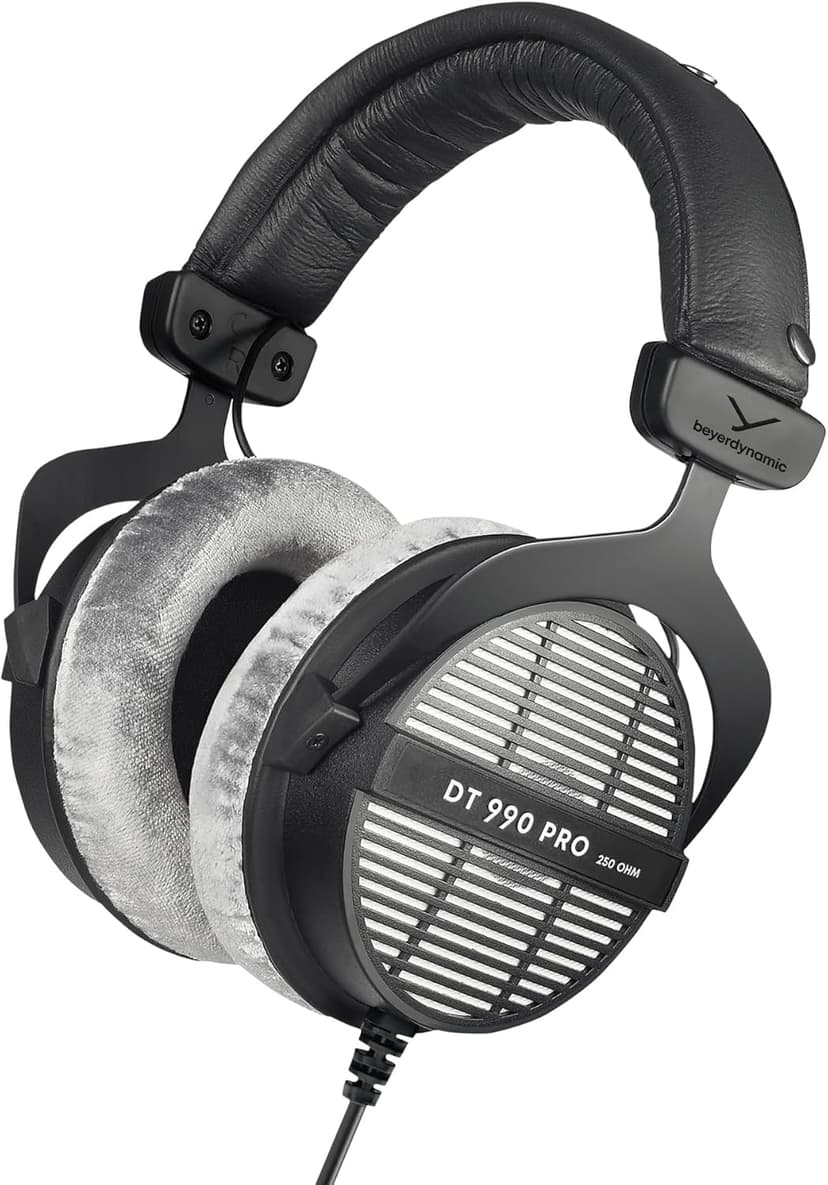 beyerdynamic DT 990 Pro 250 ohm Over-Ear Studio Headphones For Mixing, Mastering, and Editing