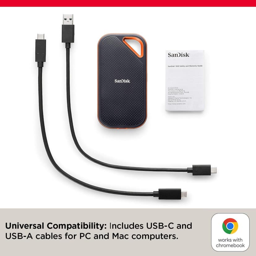 SanDisk 4TB Extreme PRO Portable SSD - Up to 2000MB/s - USB-C, USB 3.2 Gen 2x2, IP65 Water and Dust Resistance, Updated Firmware - External Solid State Drive - SDSSDE81-4T00-G25