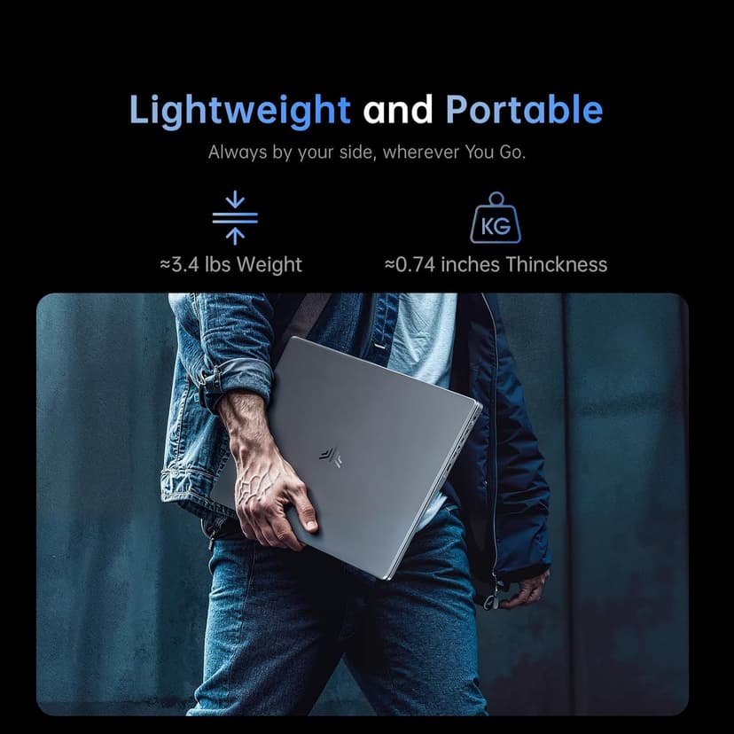Laptop Computer 15.6-in Intel N97 Traditional Laptops 16GB DDR4 512GB SSD Notebook Computer Laptops Numeric Keypad WiFi 5 HDMI Type-C USB 3.2 Webcam 3.5mm Audio Office Laptops