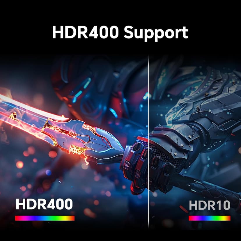 24 inch Gaming Monitor QHD 180Hz, Fast IPS 1440p Computer Monitor, Up to 185Hz, 1ms, G-Sync/FreeSync, HDR400, Height Adjustable, 2 x HDMI, 1 x DP H24T7