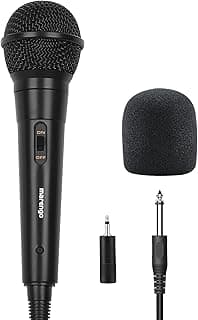 Marengo Handheld Wired Microphone, Cardioid Dynamic Vocal Mic with 13ft Cable and ON/Off Switch, Ideally Suited for Speakers, Karaoke Singing Machine, Amp, Mixer