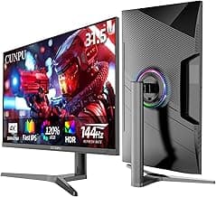 32 Inch 4K 144Hz Gaming Monitor, UHD Fast IPS Panel, 1ms GTG, sRGB 120%, Freesync & G-Sync, DisplayPort, HDMI 2.1, Built-in Dual Speakers, Support PS5 120Hz VRR, VESA, Height/Vertical Adjustment