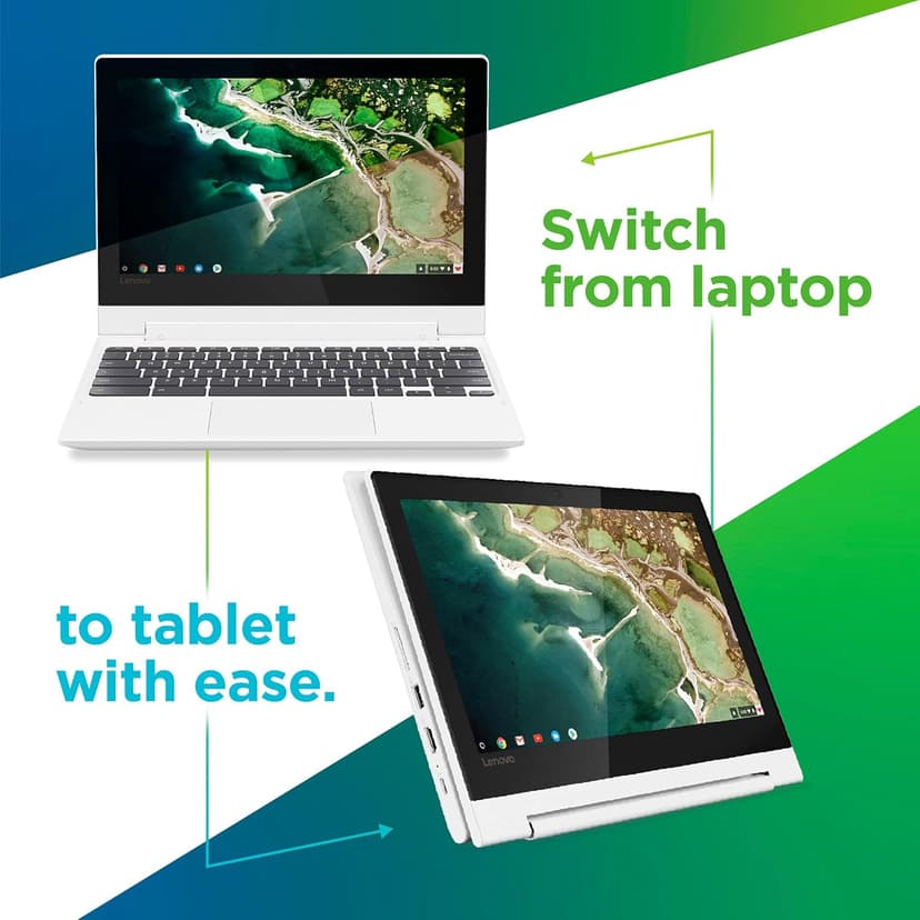 Lenovo Chromebook Flex 3 11" Laptop, 11.6-Inch HD IPS Display, MediaTek MT8173C, 4GB RAM, 64GB Storage, Chrome OS, Blizzard White
