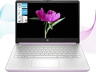 HP AI-Powered 14" HD Laptop with Microsoft Office and 1TB Cloud Storage Included for 1-Year| 16GB RAM|128GB SSD & 128GB Portable SSD| Intel 4-Core CPU| Webcam|Ultra Light| Windows 11| RK Bundle|Purple
