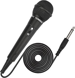 Wired Karaoke Microphone, Handheld for Singing, With 2.5m Cable, Vocal Dynamic Mic for Speaker, AMP, Mixer, DVD