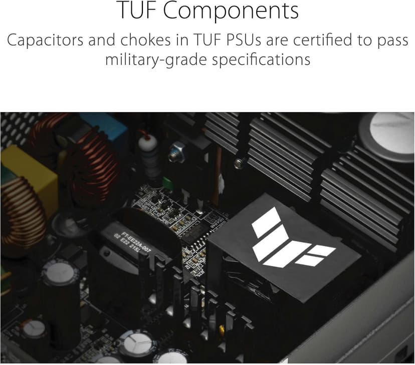 ASUS TUF Gaming 1000W Gold (1000 Watt, ATX 3.0 Compatible Fully Modular Power Supply, 80+ Gold Certified, Military-Grade Components, Dual Ball Bearing, Axial-tech Fan, PCB Coating, 10 Year Warranty)