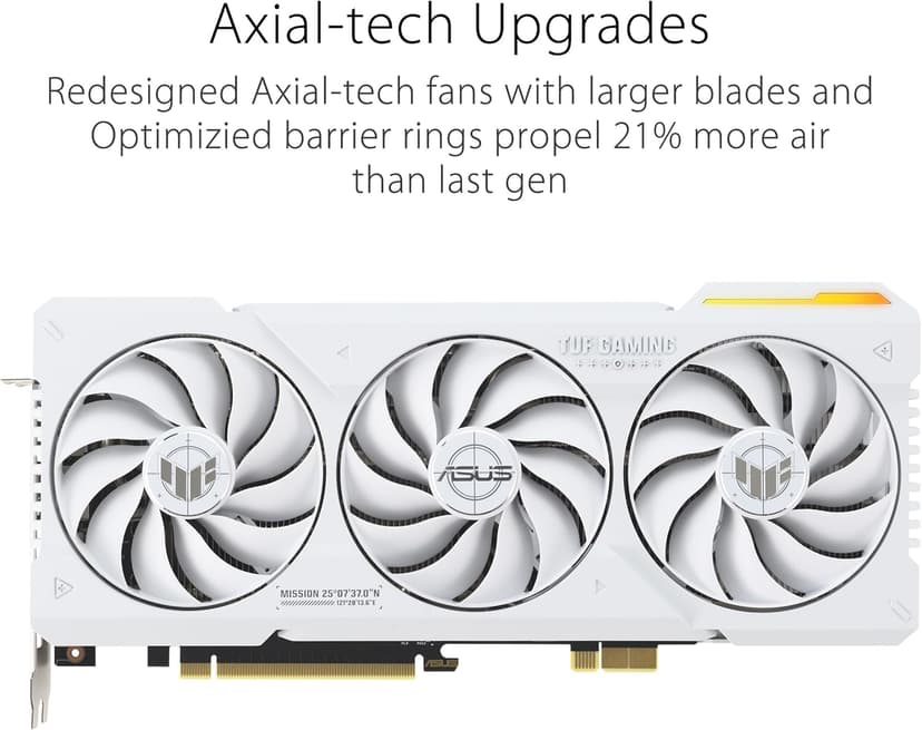 ASUS TUF Gaming GeForce RTX™ 4070 Ti Super BTF White OC Edition Gaming Graphics Card (PCIe 4.0, 16GB GDDR6X, Exclusive to BTF ATX Motherboards