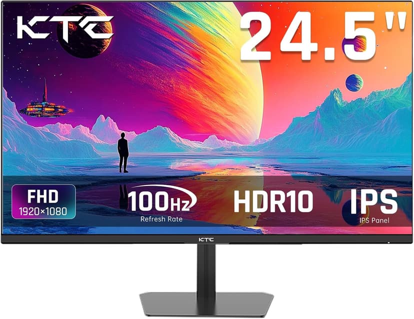 24.5 Inch 100Hz IPS Computer Monitor - FHD(1920 x 1080P), Anti-Blue Light Screen, 126% sRGB, 16.7M, Support FreeSync and GSync, PC Monitor for Casual Gaming and Working