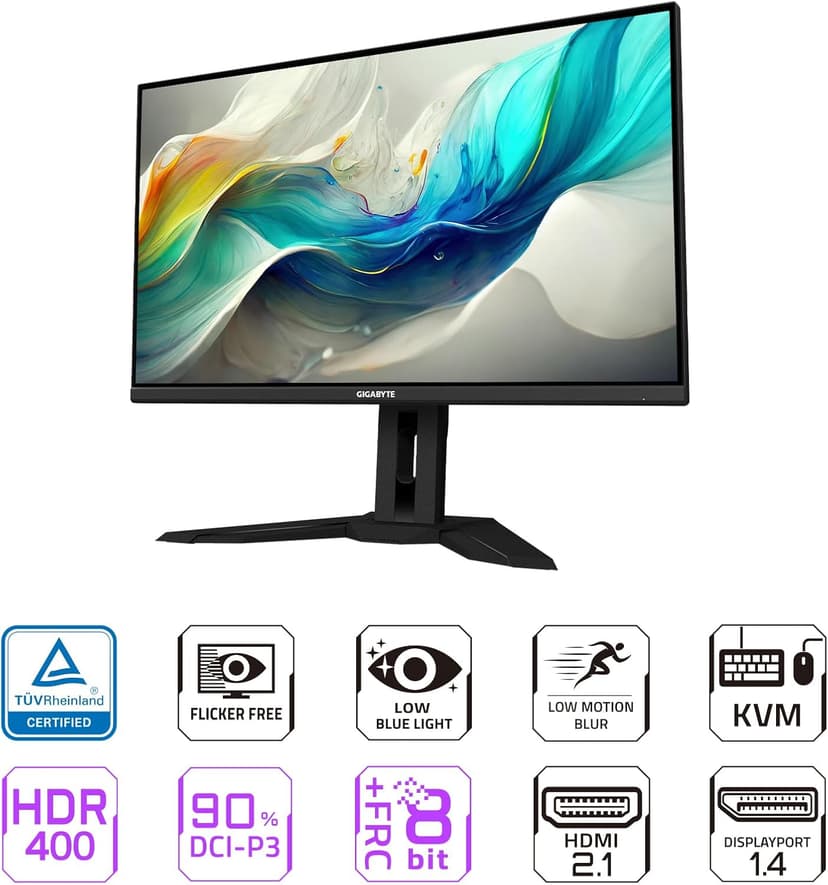 GIGABYTE M32U 32" 4K 144Hz Gaming Monitor with IPS, 1ms Response Time, HDMI 2.1, USB 3.0 - Black