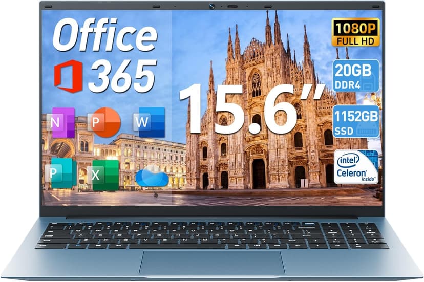 Naclud 15.6 Inch Laptops, 20GB RAM 128GB EMMC+1024GB SSD, Gray | Laptop Computer, Celeron N5095 Quad-Core, Windows 11 Computers, 7000mAh, WiFi 6, BT5.2, USB 3.2 * 3, HDMI, Type-C