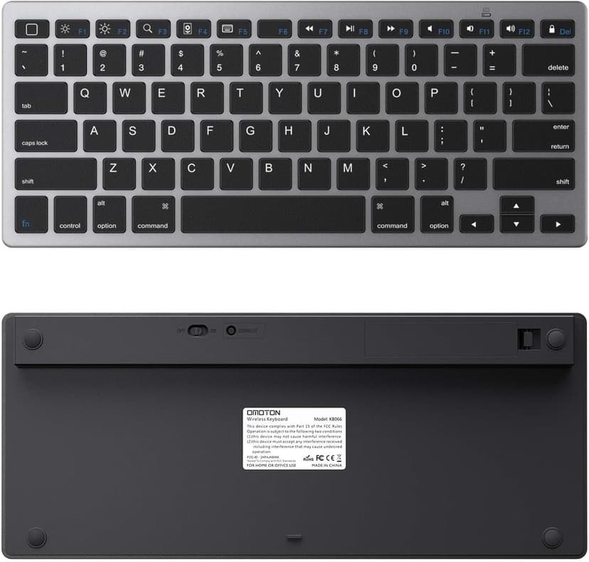 OMOTON Bluetooth Keyboard for iPad 10th Generation 9th, 8th, 7th, iPad Pro 13/12.9/11 inch, iPad Air/Mini, Wireless Keyboard for Bluetooth Enabled Devices