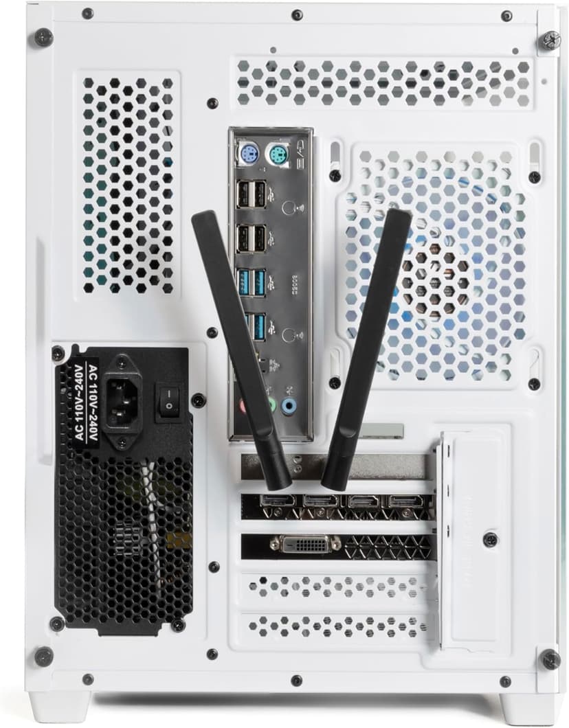 Volt X3 Gaming PC Desktop Computer - Intel e5-1650 v4 4.0GHz, NVIDIA GTX 1070 8GB, 16GB DDR4 RAM, 512GB NVMe SSD, 4 RGB Fans, Wireless WiFi + Bluetooth, Windows 11 Home 64-Bit Activated (White)