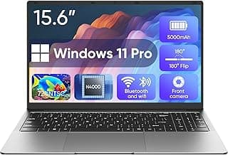 EYY 15.6" Laptop Computer, Laptops with 8GB RAM 256GB SSD, 100% sRGB Screen, Celeron N4000 Processor(up to 2.6GHz) Notebook, Ms Office 2024丨Dual Band WiFi丨BT 4.2丨HDMI丨Windows 11 Pro丨Long Battery Life