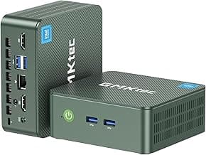 GMKtec Mini PC N150, G3 Plus Intel Twin Lake N150 (3.4GHz), 16GB DDR4 RAM 1TB PCIe M.2 SSD, Desktop Computer 4K Dual HDMI/USB3.2/WiFi 6/BT5.2/2.5G RJ45